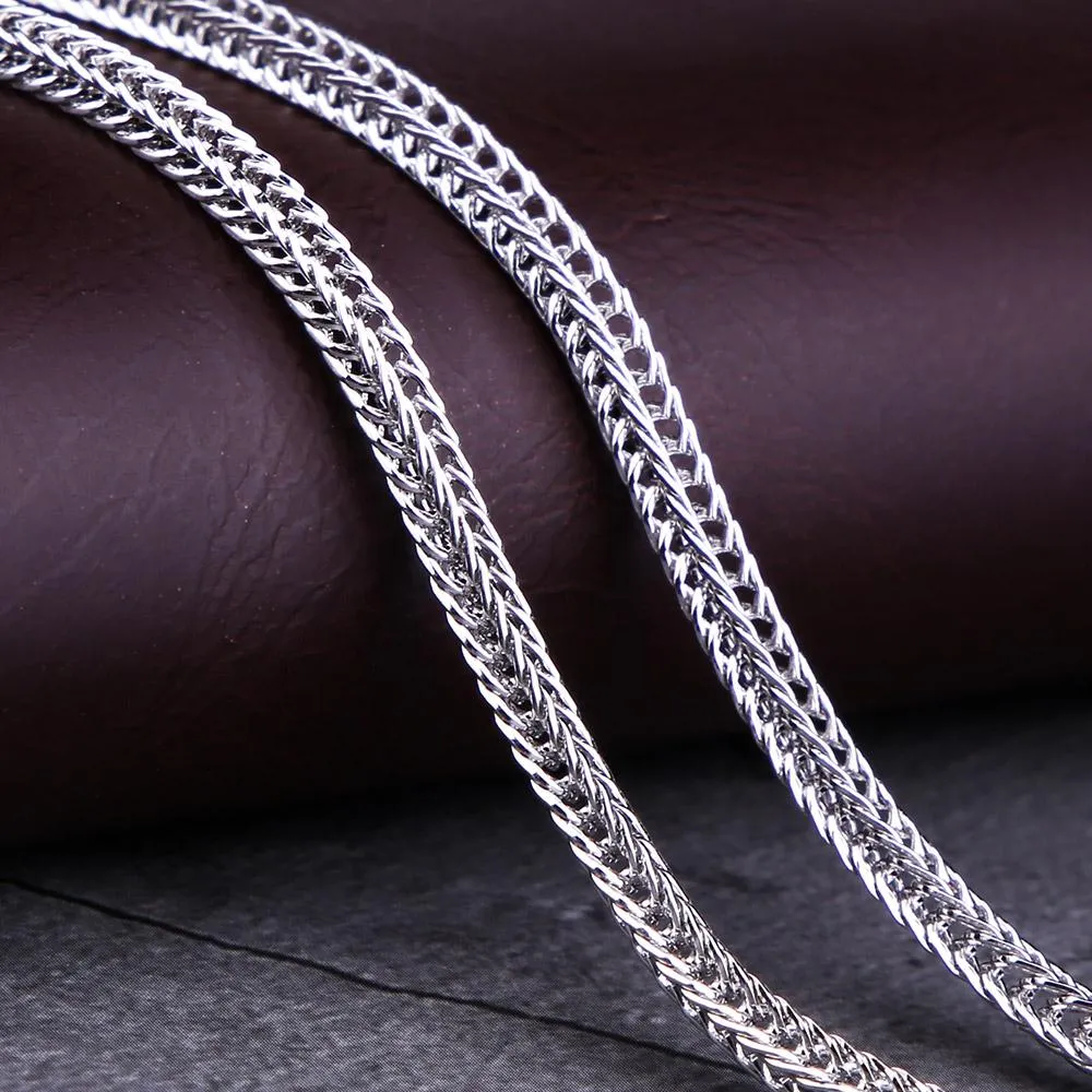 2.5mm Mens Franco Chain Set in White Gold (22" 24") KRKC
