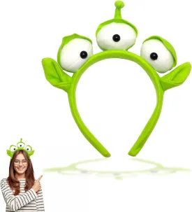 Alien Headband Three-Eyed Monster Plush for Kid Adults, Alien for Party Cosplay Halloween Costume