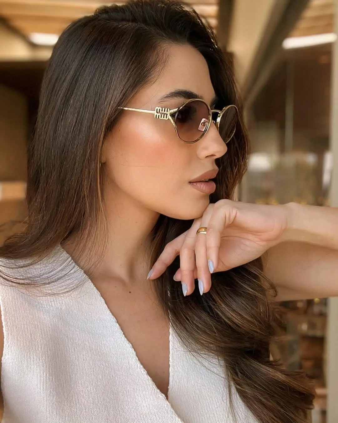 BOTEN Retro Oval Sunglasses for Women Men 2025 Trendy Small Round Sun Glasses Gold Metal Fashion Shades Cute Chic Sunnies