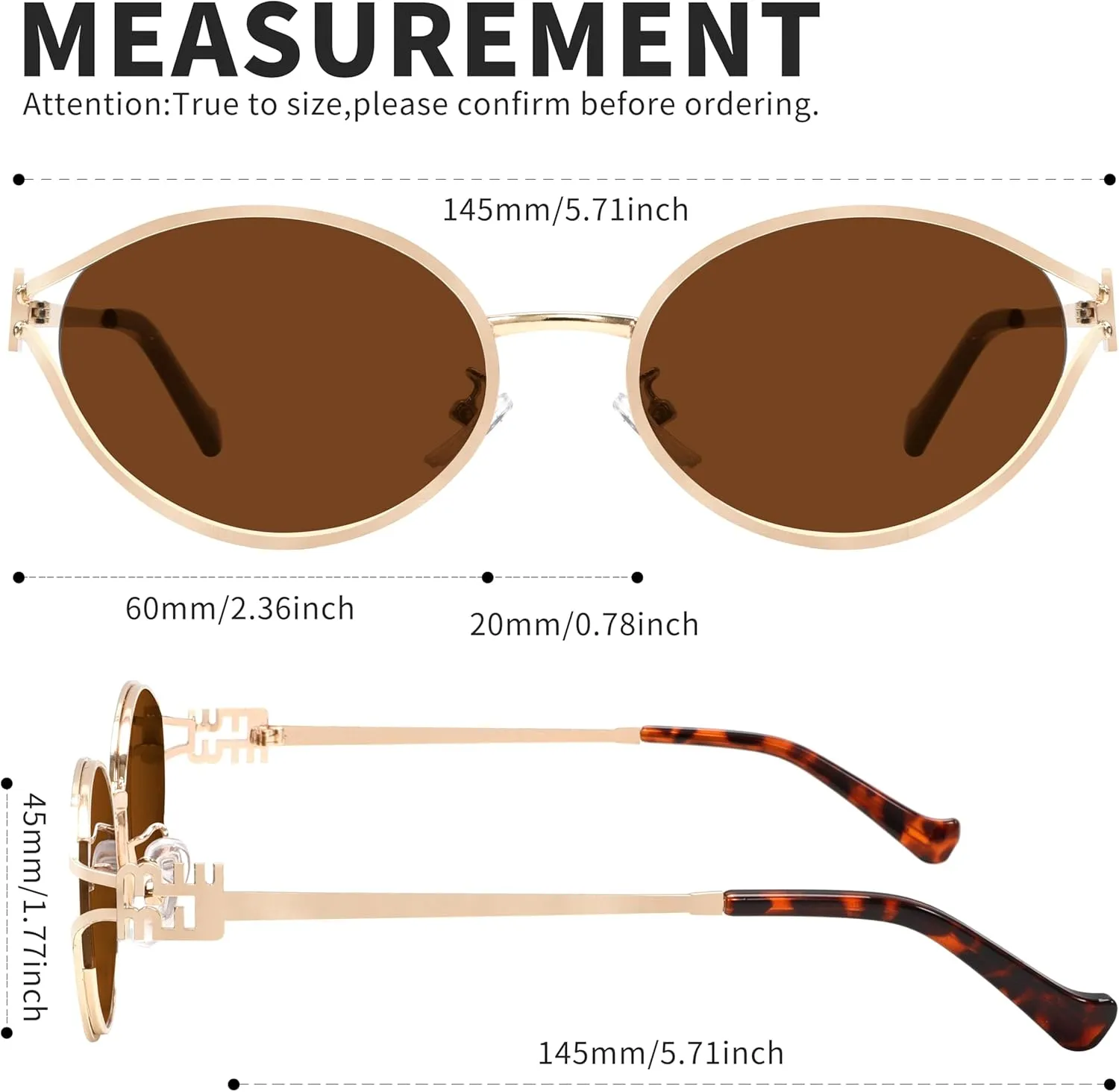 BOTEN Retro Oval Sunglasses for Women Men 2025 Trendy Small Round Sun Glasses Gold Metal Fashion Shades Cute Chic Sunnies