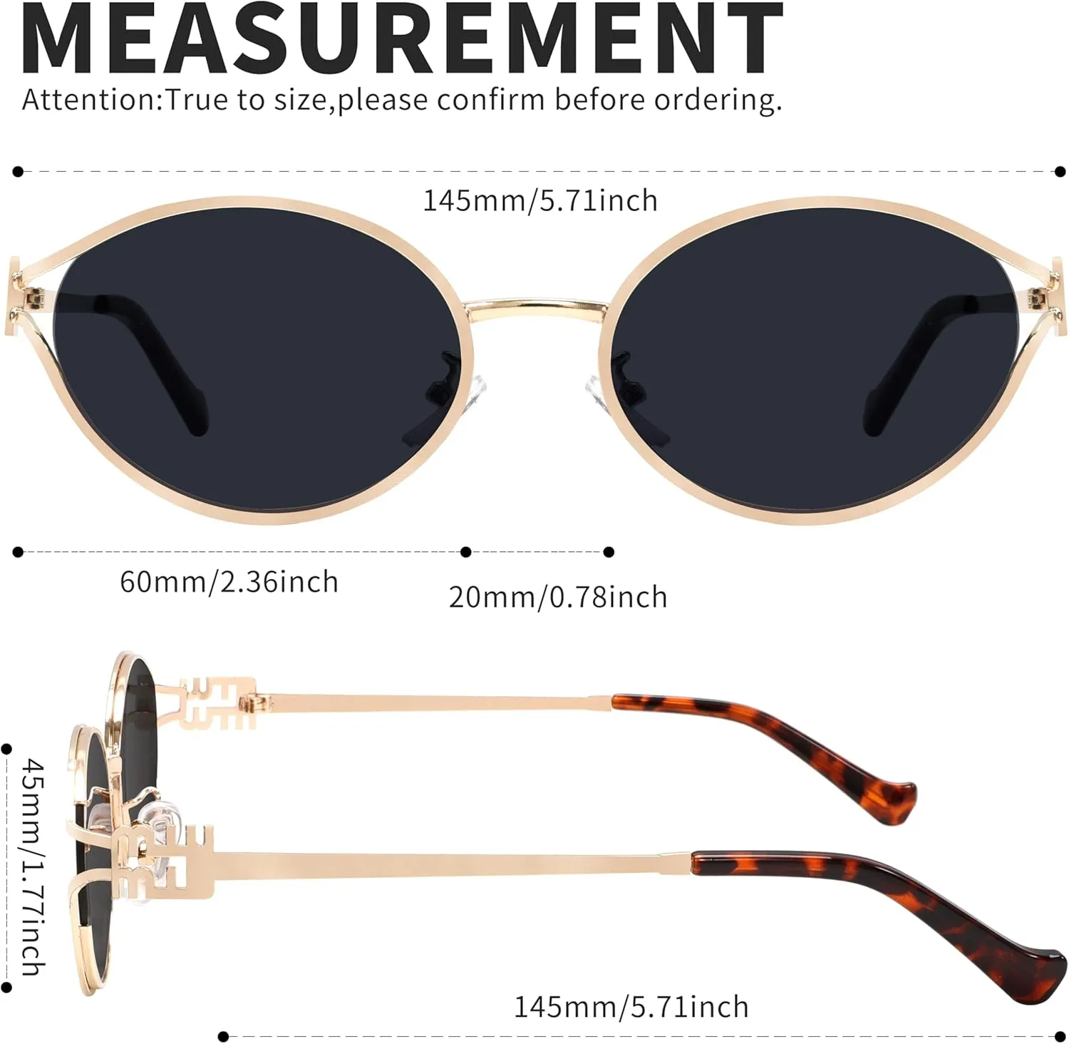 BOTEN Retro Oval Sunglasses for Women Men 2025 Trendy Small Round Sun Glasses Gold Metal Fashion Shades Cute Chic Sunnies