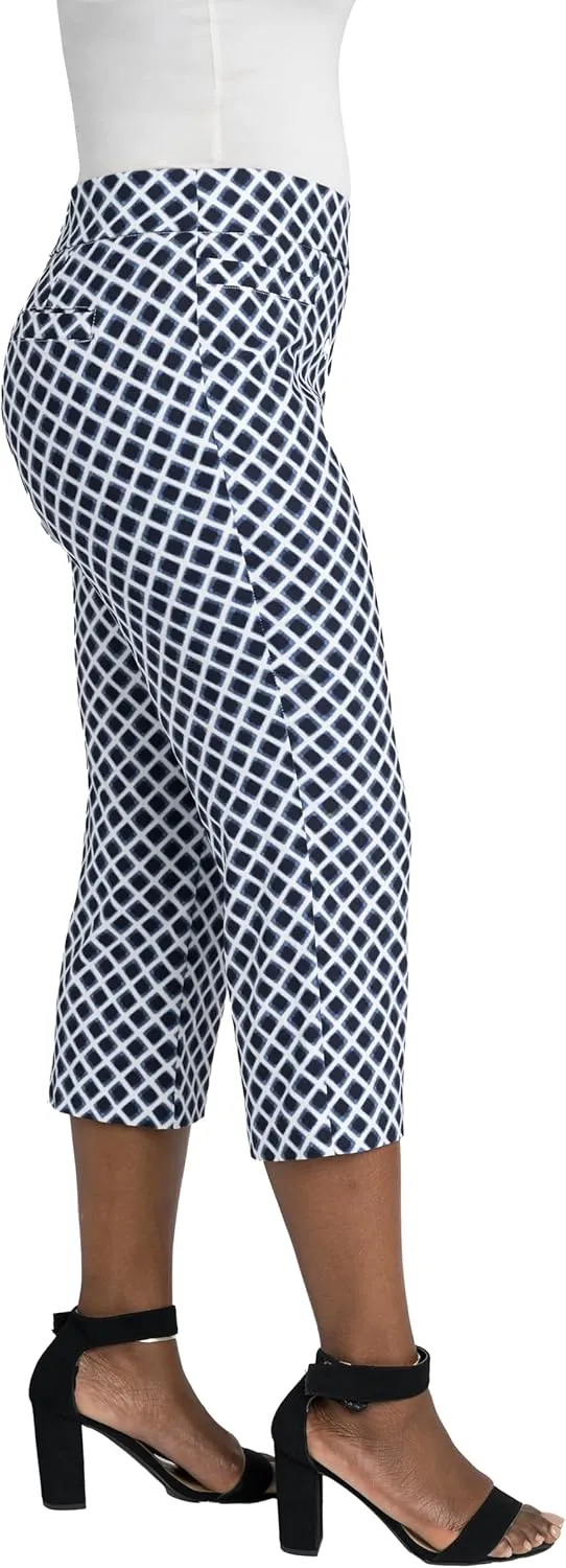 Briggs New York Womens Pull on Capri L Pocket