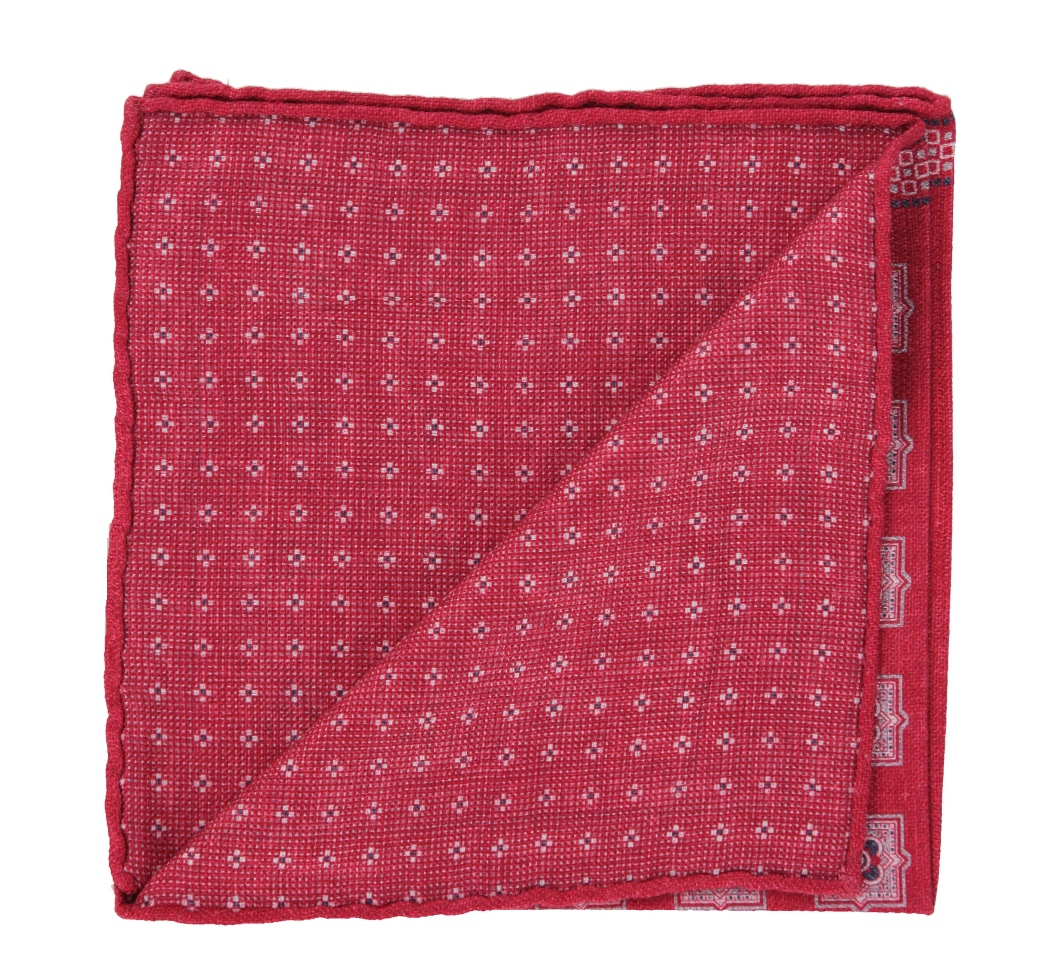 Brunello Cucinelli Red Silk Pocket Square