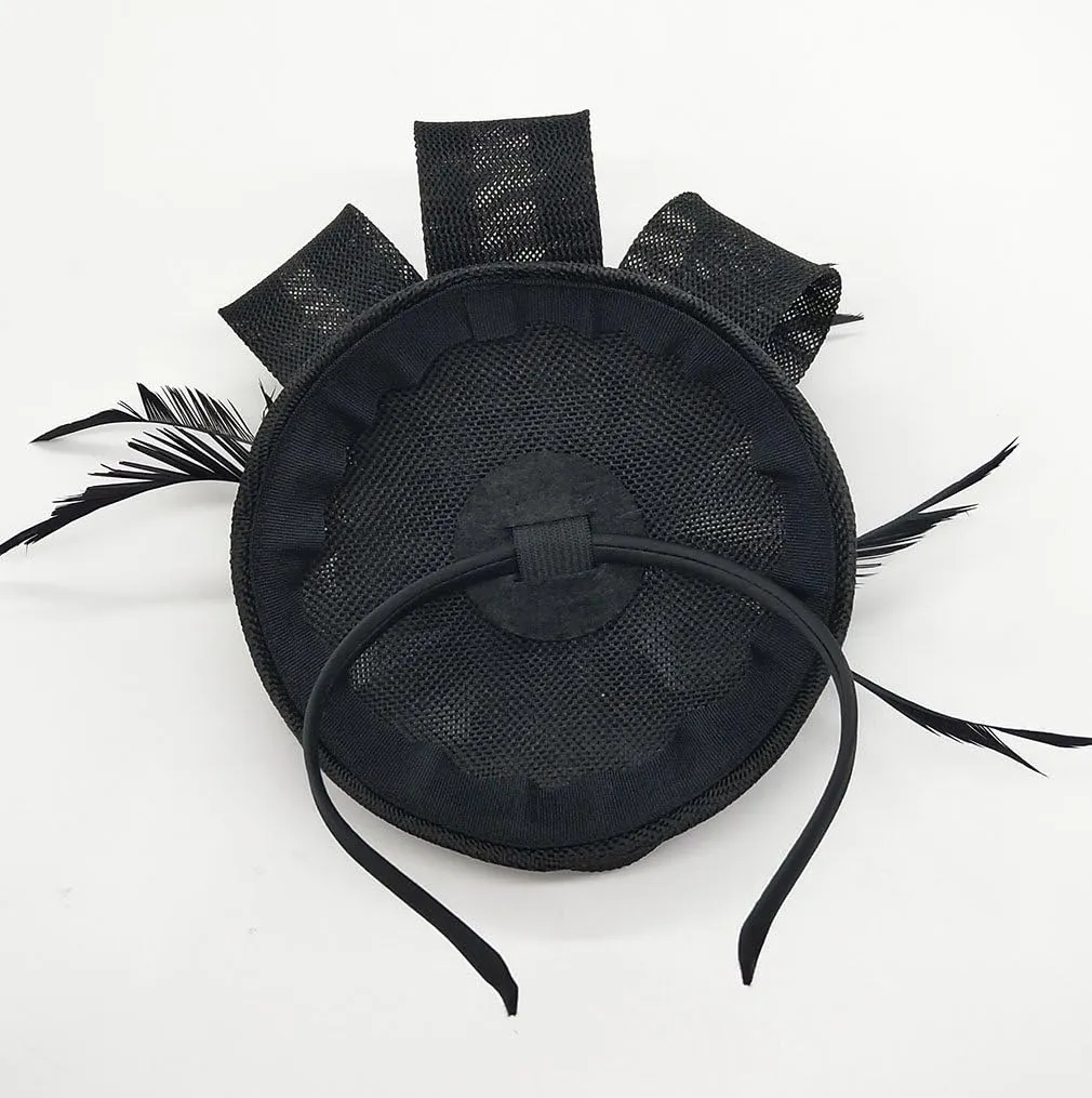 Coolwife Womens Fascinator Hat Sinamay Pillbox Flower Feather Tea Party Derby Wedding Headwear