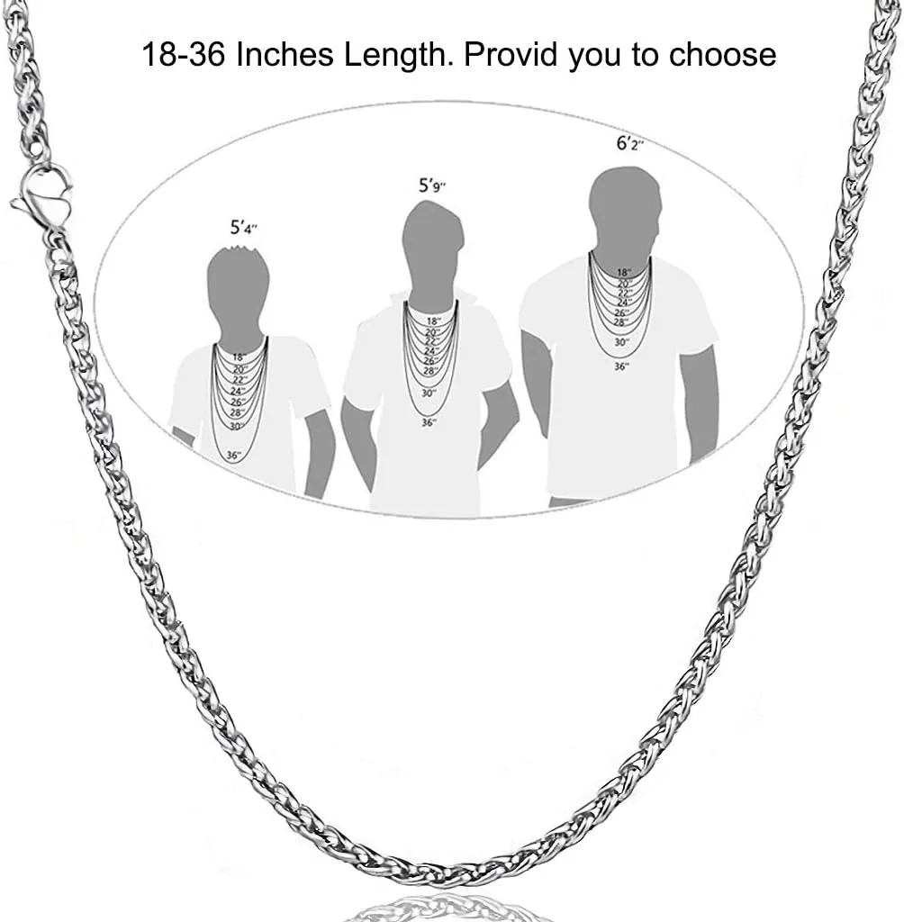 Cross Pendant Necklace for Men Stainless Steel Titanium Necklace,18-36 Inches