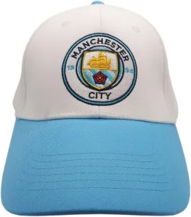 Curved Bill Adjustable Hat, Manchester City, White