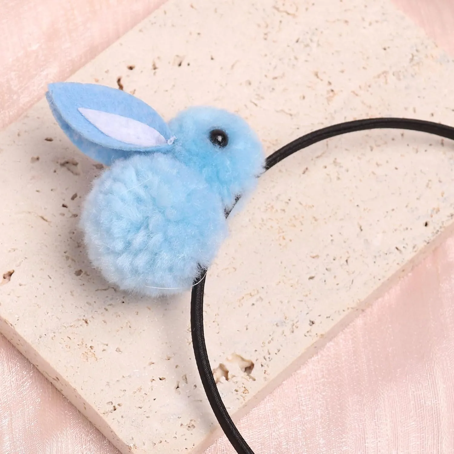 Easter Headbands Bunny Hair Bands for Women Girls Kids, Cute Blue Rabbit White Ears Hair Accessories Easter Day Decoration Headdress Party Supplies Gift Hair Hoop 1 Pcs