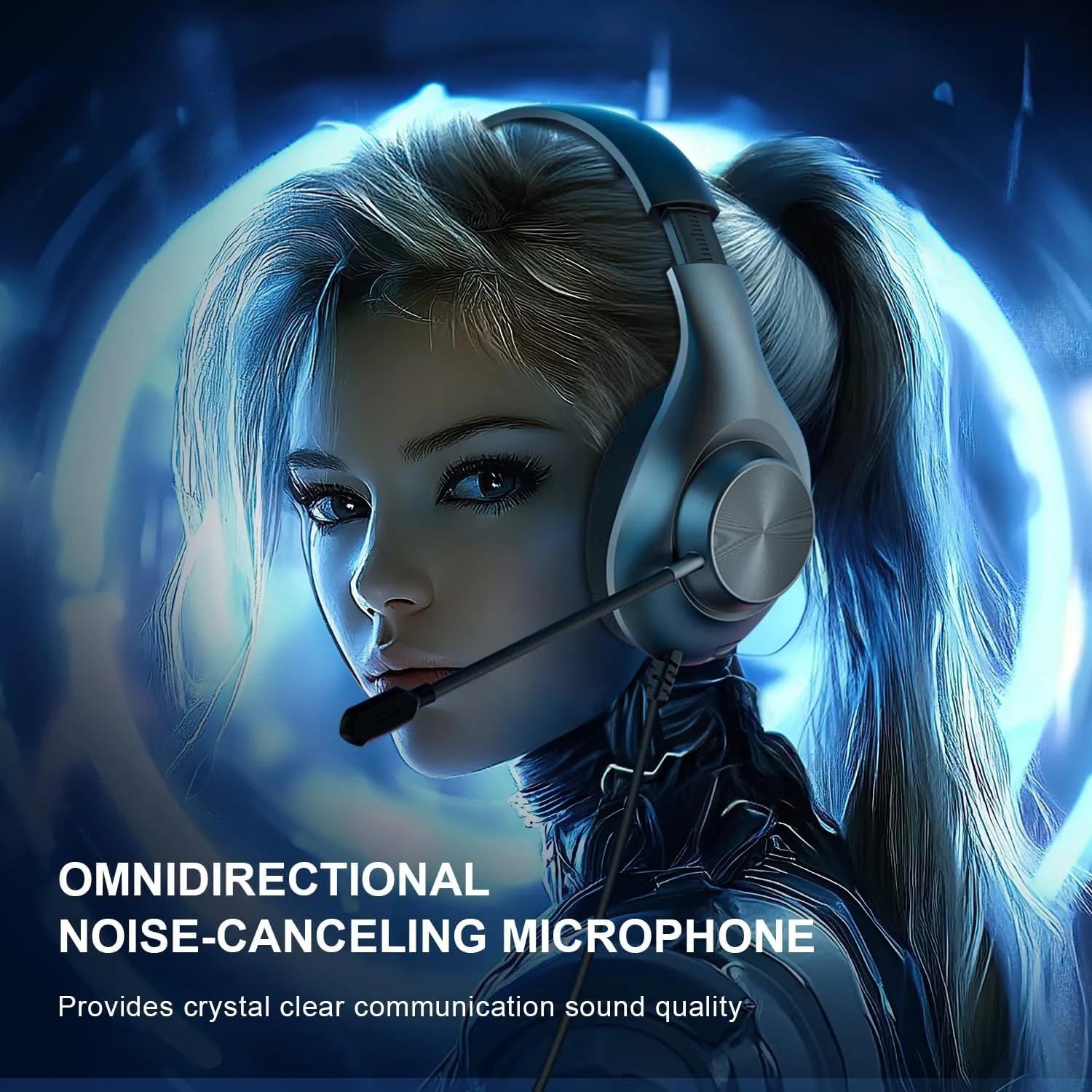 Gaming Headset for PS5 PS4 PC, Wired Headsets with 7.1 Surround Sound, H-7 Gaming Over Ear Headphones with Noise Cancelling Flexible Mic Memory Earmuffs, for PC/PS5/PS4/XboxSeries X/S/SwitchBlack