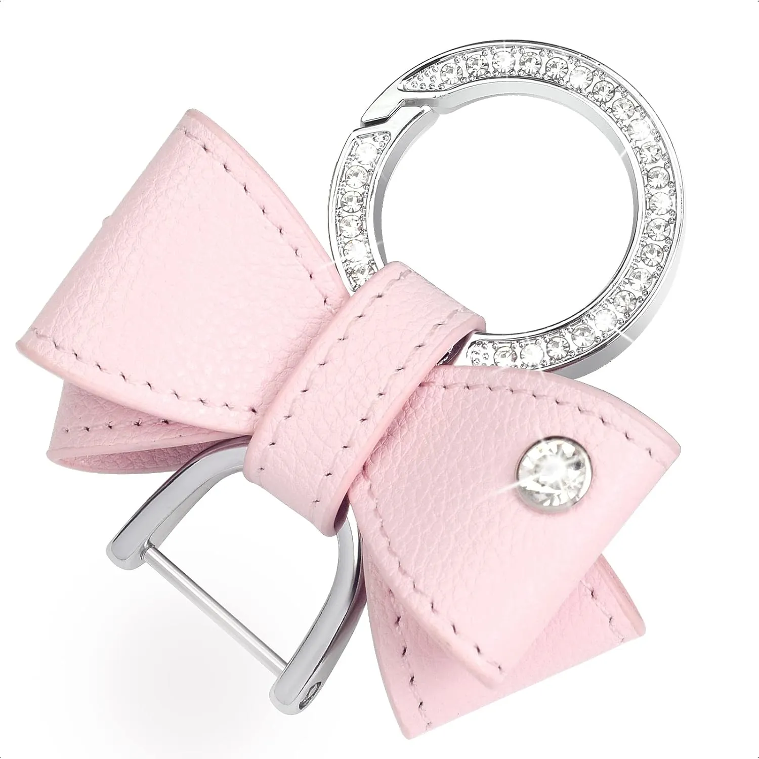 Leather bowknot keychain for Women