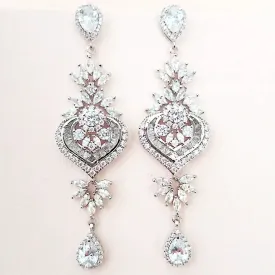 Long Statement CZ Earrings