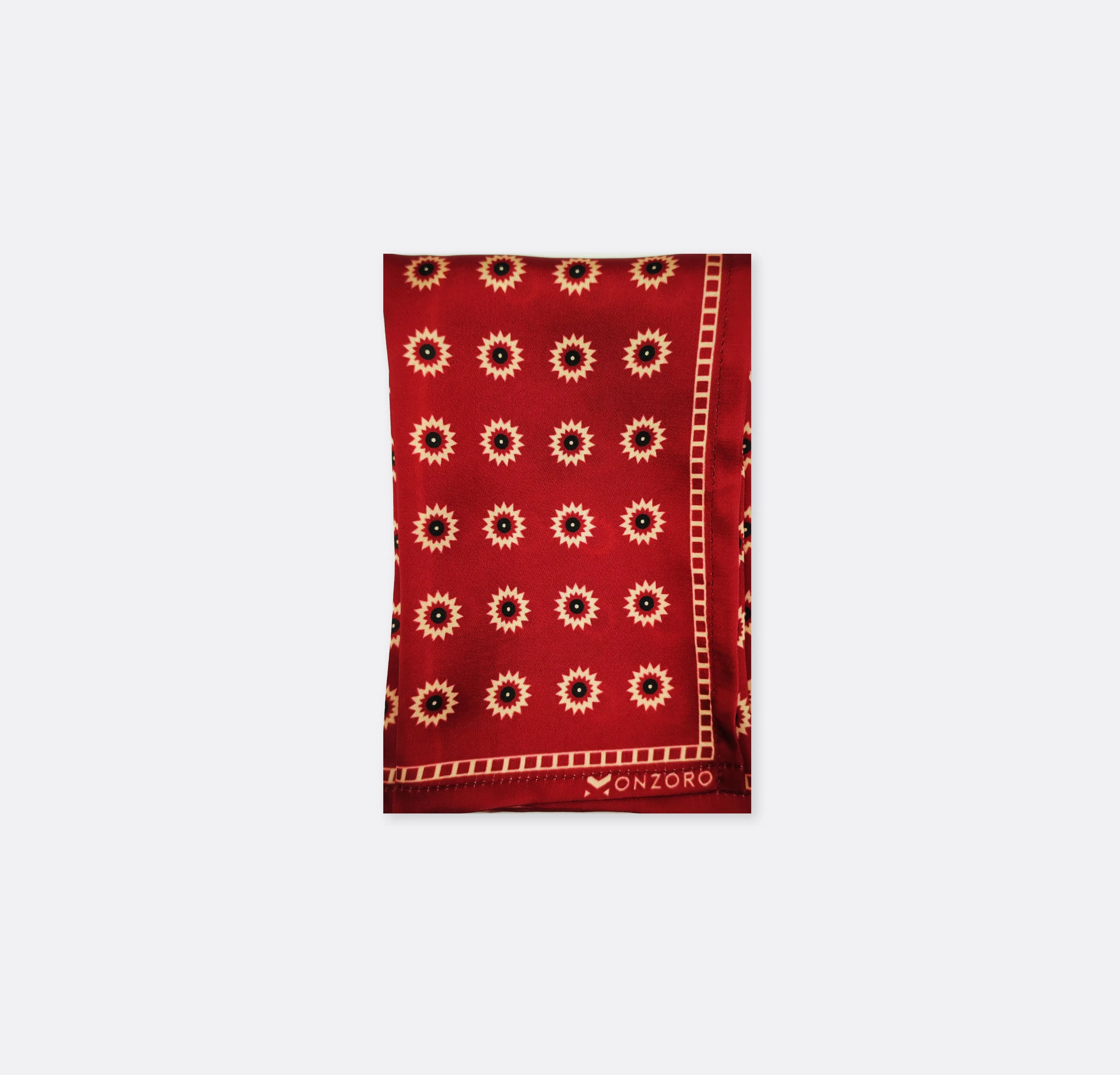 MAROON & GOLD REVERSIBLE SILK POCKET SQUARE