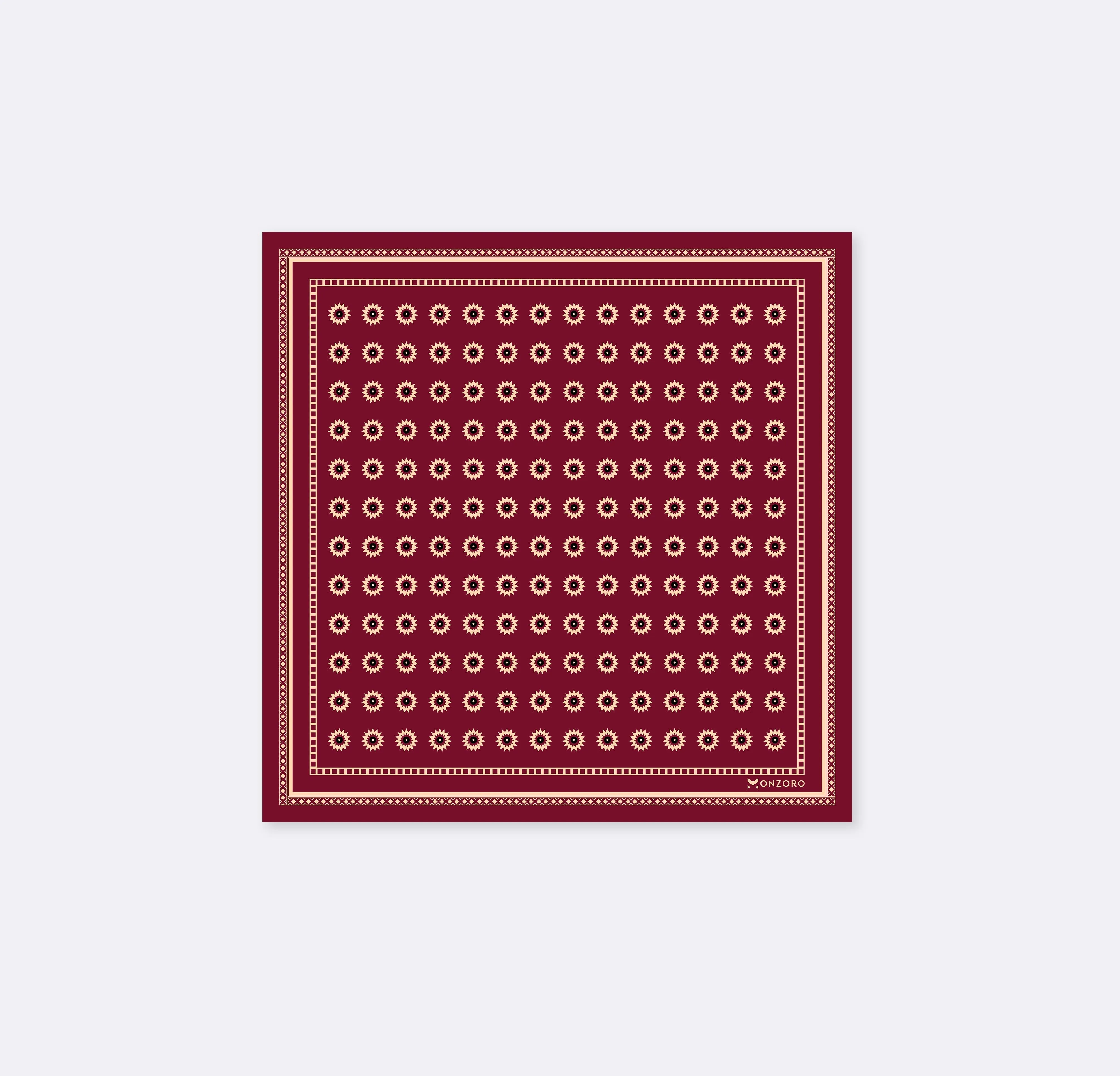 MAROON & GOLD REVERSIBLE SILK POCKET SQUARE