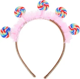 NOLITOY Lollipop Headband, Candy Hair Ribbons Cartoon Hair Band Princess Accessories Party Carnival Costume Headwear for Girls Women