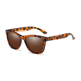 Polarized Sunglasses for Men/Women Gradient Wayfarer Frame - Leopard