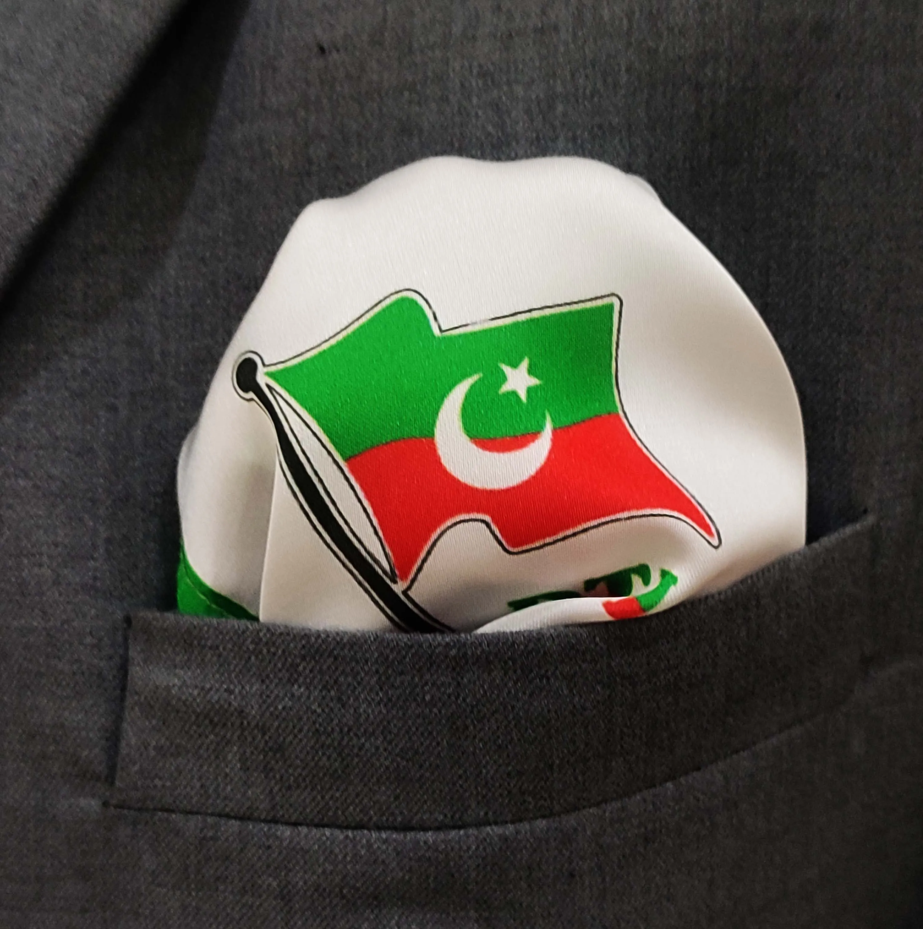 PTI IMRAN KHAN - silk pocket squares
