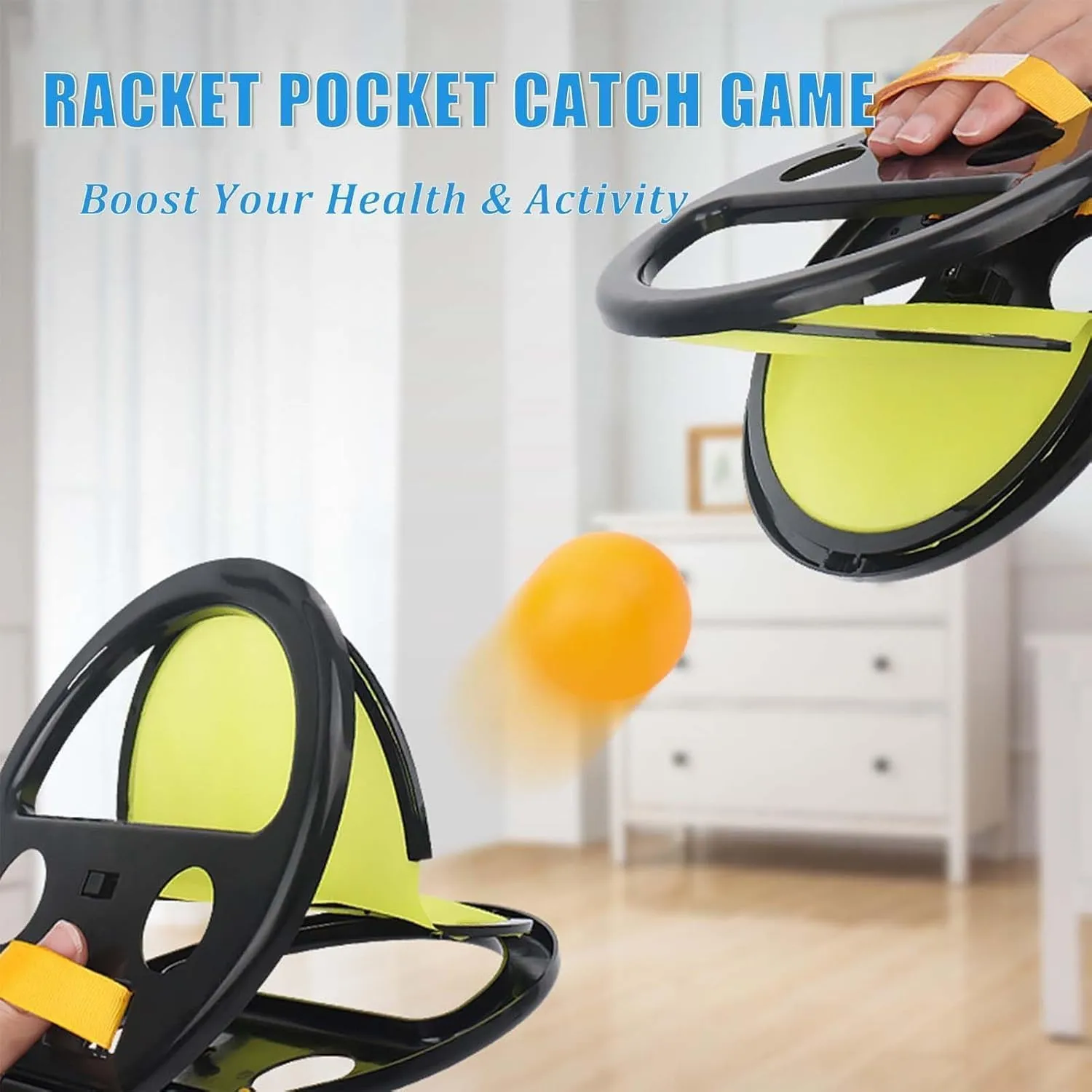 Racket-Pocket Catch Game, Racket Pocket, Toss and Catch Ball Game, Toss and Catch Ball Set,Throw Catch Ball Game