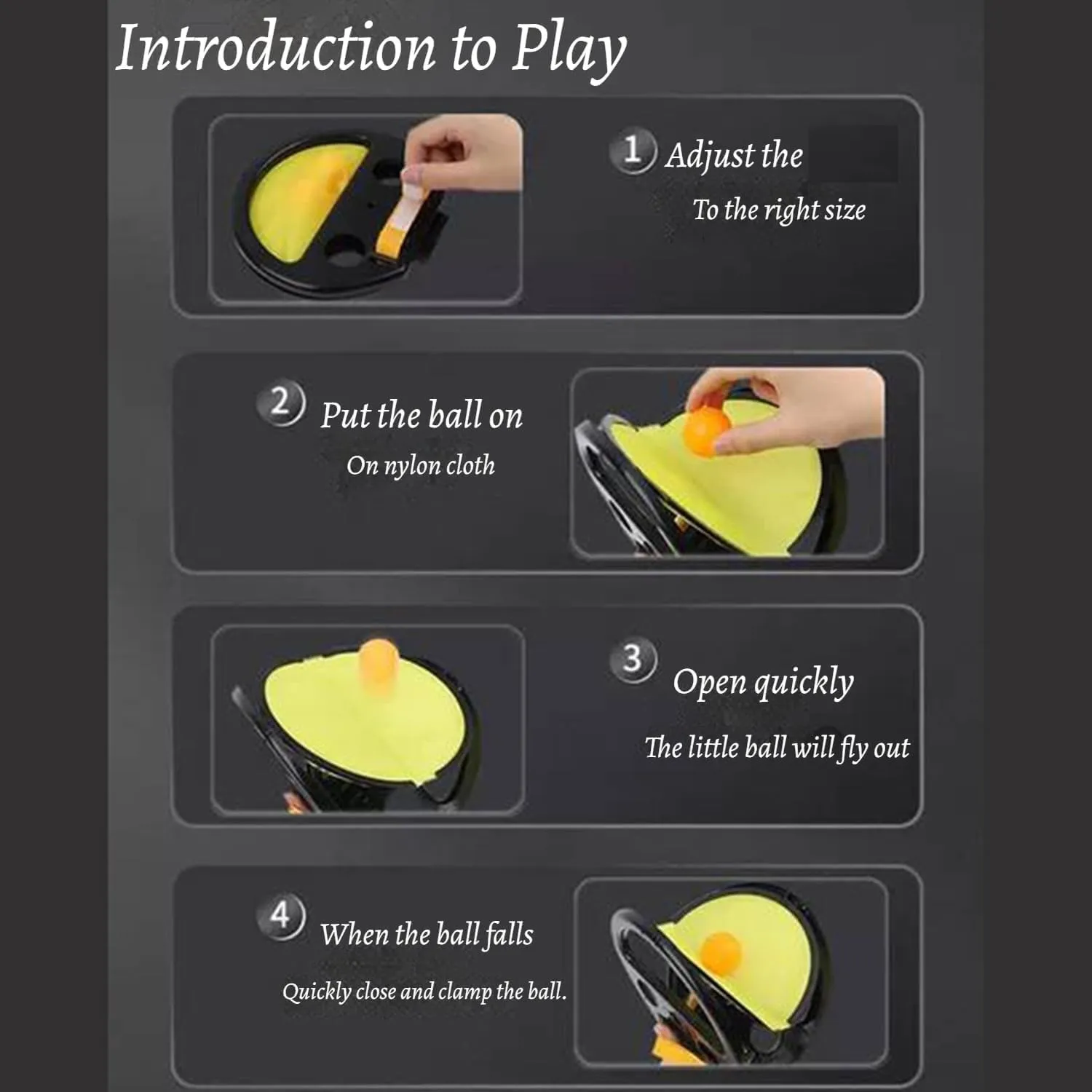 Racket-Pocket Catch Game, Racket Pocket, Toss and Catch Ball Game, Toss and Catch Ball Set,Throw Catch Ball Game