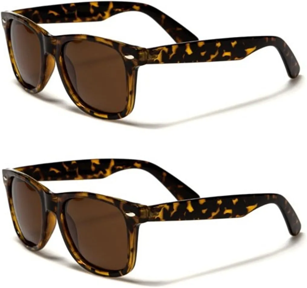 Retro Rewind Classic Polarized Sunglasses 2-Pack Tortoise