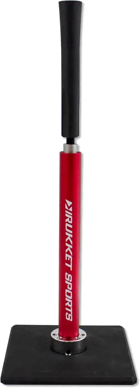 Rukket Baseball & Softball Batting Tee, Portable & Heavy Duty Practice Tees for Indoor & Outdoor, Adjustable with Carry Bag