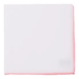 Simonnot Godard Pink Border Pocket Square