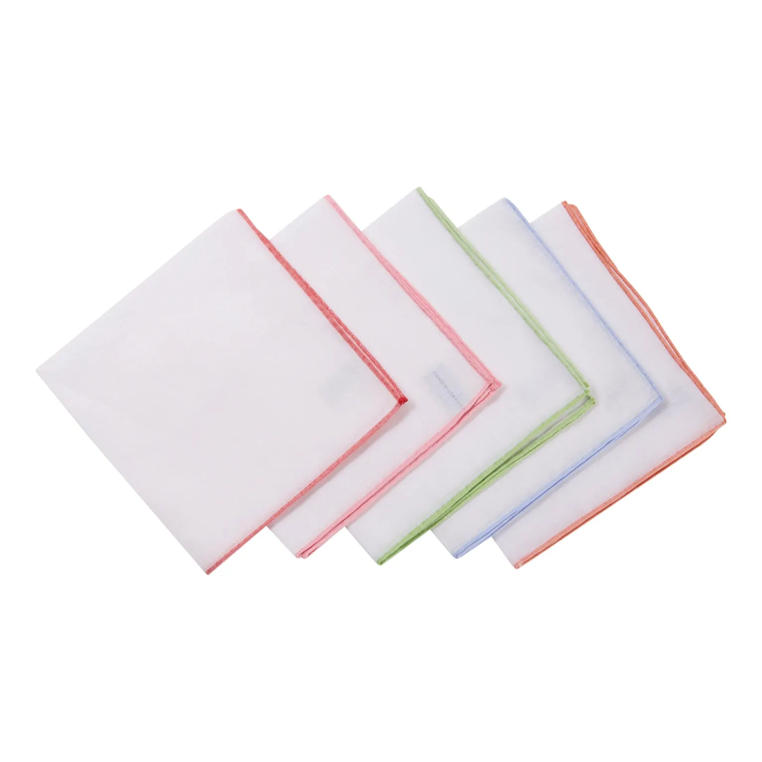 Simonnot Godard Pink Border Pocket Square