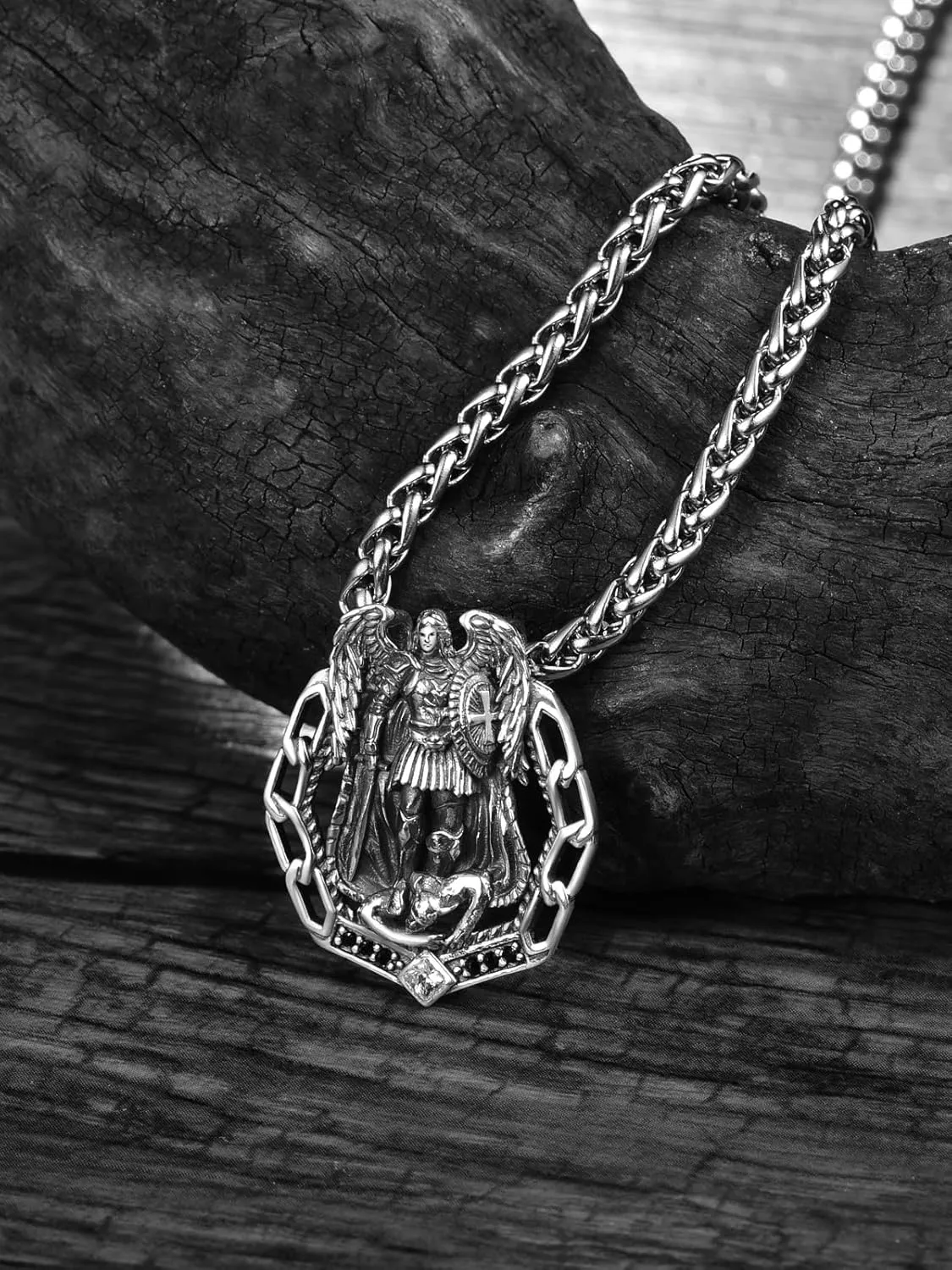 St Christopher/St Micheal Necklace for Men Women 925 Sterling Silver Saint Necklace Catholic Religious Jewelry Gifts