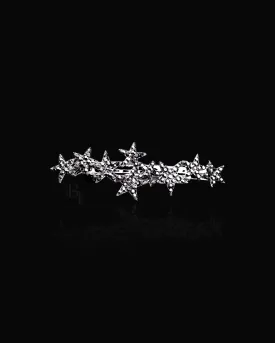 Stars barrette Clip with Set of Signature Silver Bobby Pins