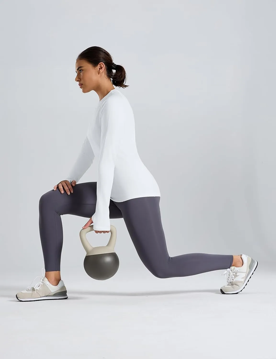 Thermal Shirts for Women Long Sleeve Fleece Tops Cold Weather Running Gear with Zipper Pocket Base Layer