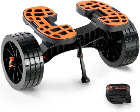 VEVOR Kayak and Canoe Trolley Cart with 10'' Solid Tires320lbs Load Capacity with Adjustable Brackets and StrapsAll-Terrain Durable Kayak Dolly cart