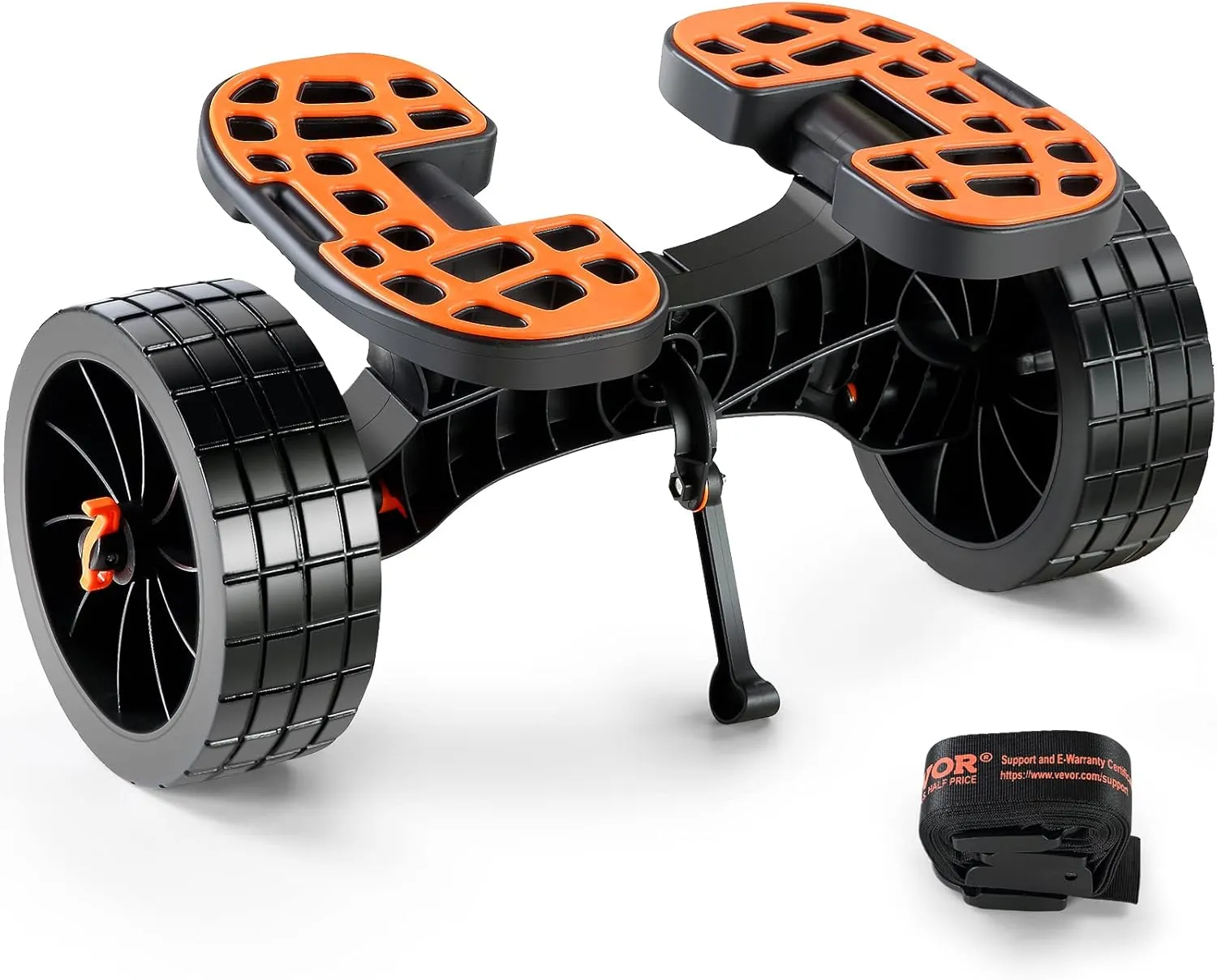 VEVOR Kayak and Canoe Trolley Cart with 10'' Solid Tires320lbs Load Capacity with Adjustable Brackets and StrapsAll-Terrain Durable Kayak Dolly cart