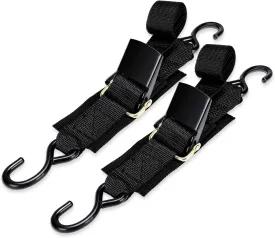 WELLUCK Boat Trailer Transom Tie Downs Straps 1200 LBS, 2" x 4' Adjustable Boat Buckle Transom Tie Downs to Trailer, Marine, Jet ski, Pontoon, with Quick Release Buckle & Anti-Scratch Hooks