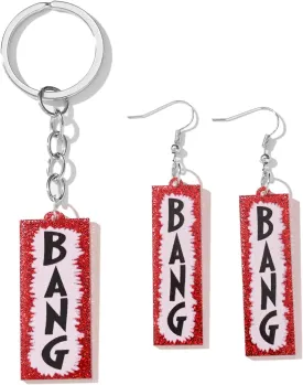 Western Keychain Earrings BANG Western Cowboy Keychain Earrings for Fans Party Dress Outfit Merch Jewelry Gifts