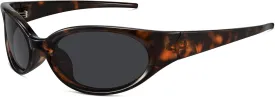 WOWSUN Retro Y2K Wrap Around Sunglasses for Women Trendy Polarized Sporty Shades UV Protection