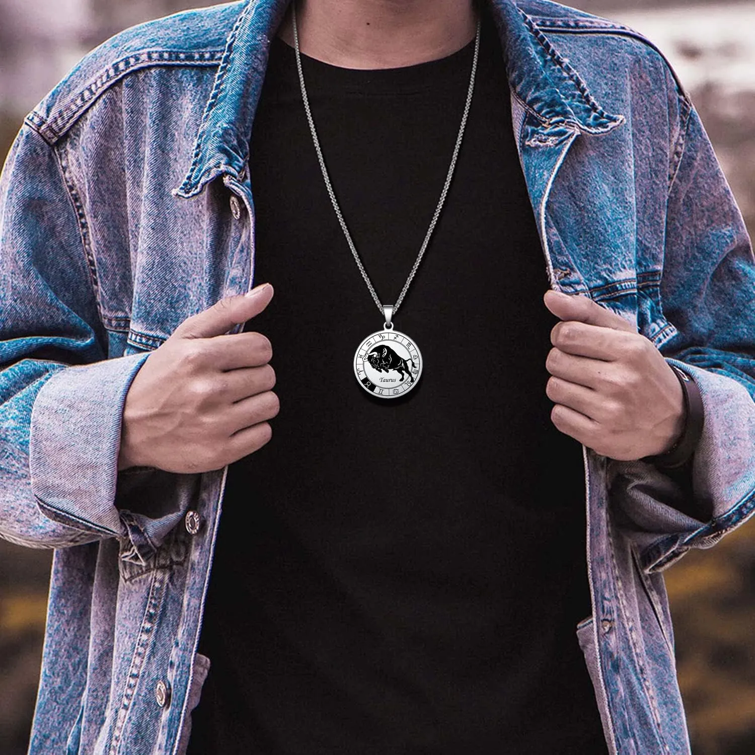 Zodiac Necklace Constellation Pendant Necklace Stainless steel Waterproof Astrology Horoscope Jewelry Birthday Gift